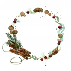 Papierserviette Winter Wreath