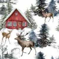 Papierserviette  Winter Landscape