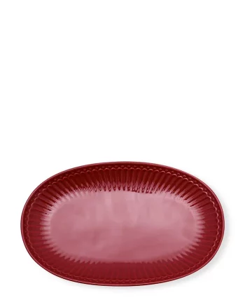 Plätzchenteller Biscuit plate Alice claret red