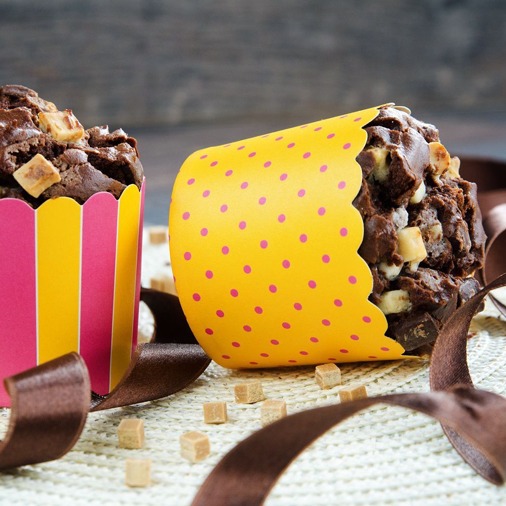 Cupcake Sonnengelb-Rosa Backform – Bild 2