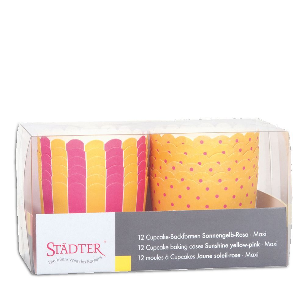Cupcake Sonnengelb-Rosa Backform – Bild 3