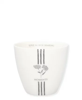 Becher Latte cup Sabine white