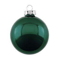 Christbaumkugel 8cm Opal, uni, dark olive