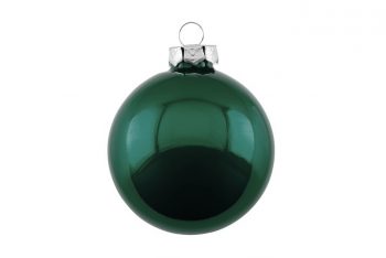 Christbaumkugel 8cm Opal, uni, dark olive