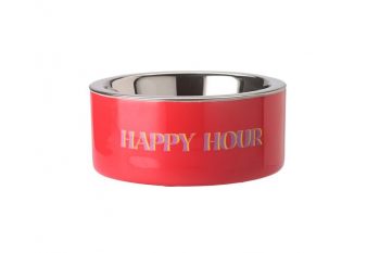 Futternapf S Happy hour neon rot