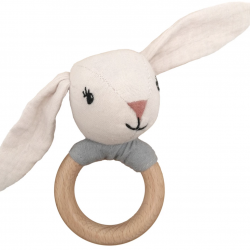 Beißring mit Rassel Hase Hugo