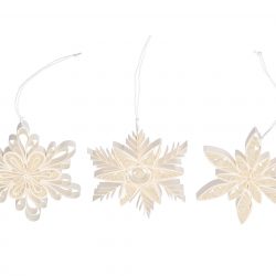 Christbaumschmuck Faltpapier wollweiß