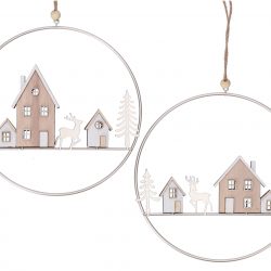 Weihnachtsdekoration  Ring Häuser