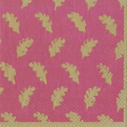 Papierserviette Leaves of Gold Fuchsia