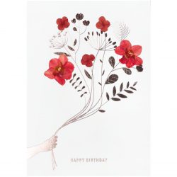 Klappkarte Happy Birthday Glücksblumen