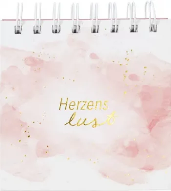 Notizblock mit Bleistift Herzenslust