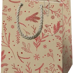 Geschenktüte Rot auf Kraftpapier