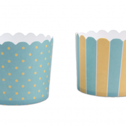 Cupcake Backform Türkis-Gelb