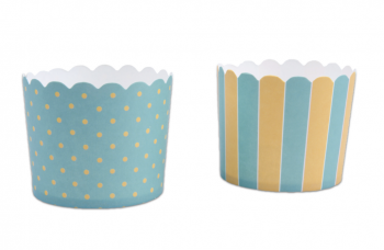 Cupcake Backform Türkis-Gelb