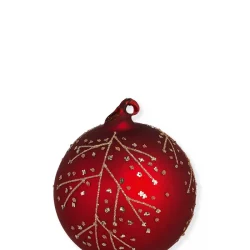 Christbaumkugel Abella red