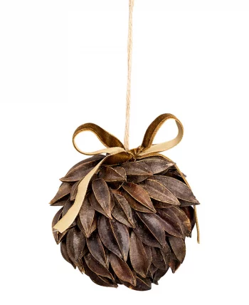Christbaumkugel Ball Rangoon seed brown medium