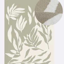 Decke knitted desert leaves