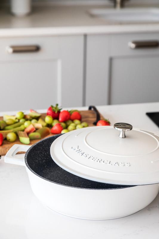 Casserole Seichter Schmortopf 4l cream – Bild 5