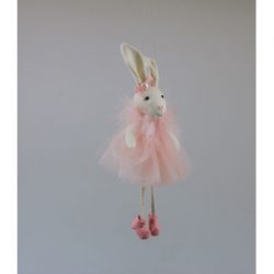 Dekoration Hase rosa mit Tüll