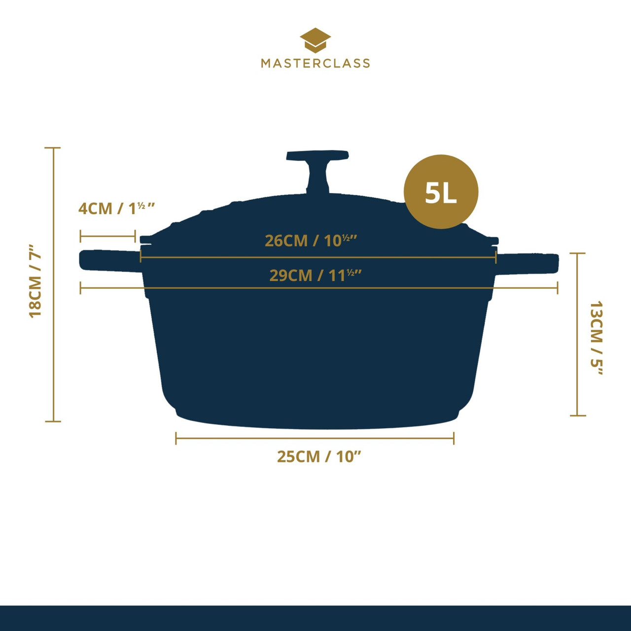 Casserole Schmortopf 5l metallic blue – Bild 2