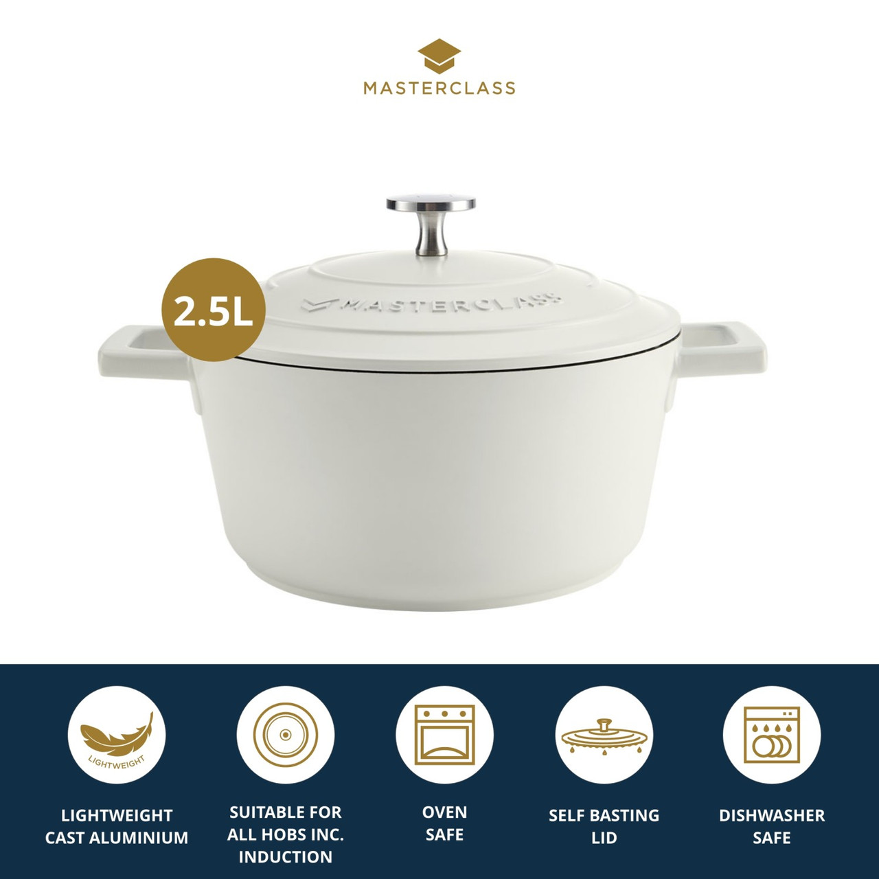 Casserole Schmortopf 2,5l creme – Bild 4
