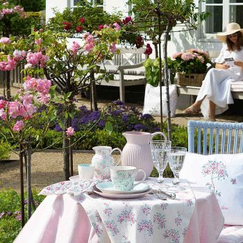 Tischtuch Tablecloth Lace pale pink 100x100cm – Bild 2