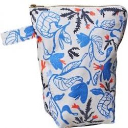 Kosmetiktasche Organic Cotton Vanity Bag Black fern