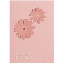 Klappkarte 3D Blumenkarte Herzlichen Glückwunsch