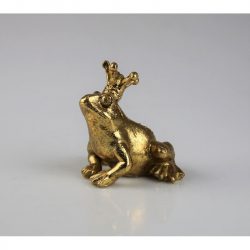 Dekoration Frosch mit Krone gold