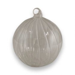 Christbaumkugel Swirl clear Large