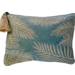 Kosmetiktasche Samt türkisblau