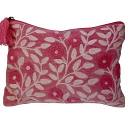 Kosmetiktasche Samt rosa